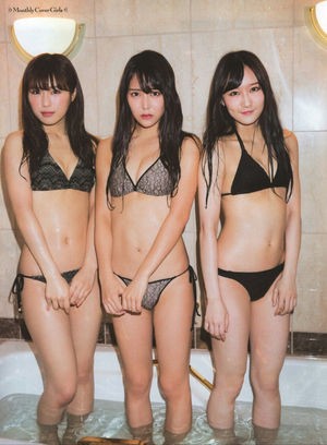 白間美瑠 水着 with 渋谷凪咲、矢倉楓子